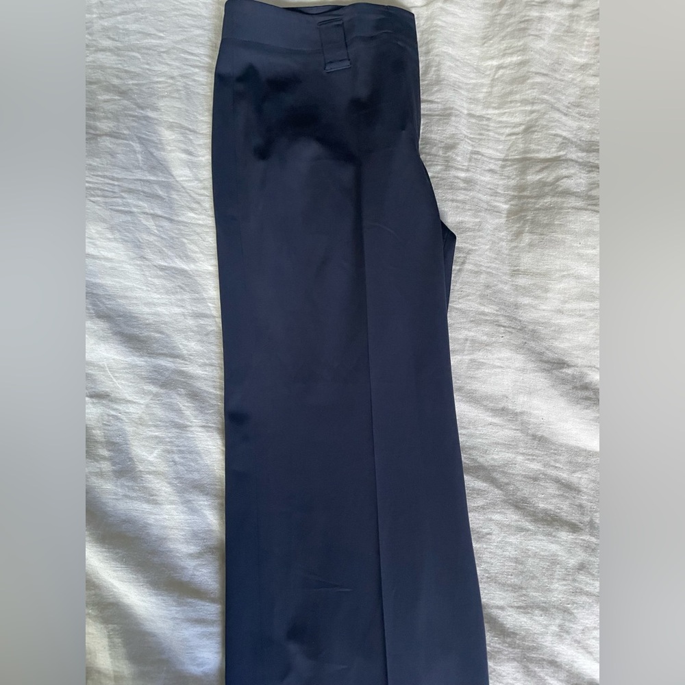 Etcetera Navy Tailored Dress Pants Front Seam Straight Leg Size 2
